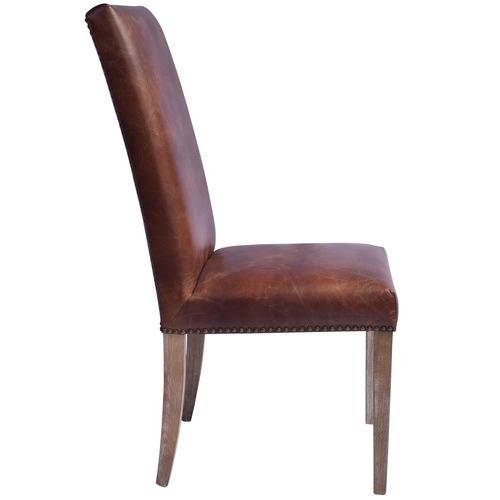 Chartwell Home Martin Waxed Leather High Back Dining Chairs | Temple ...