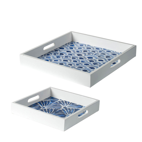 blue decorative tray