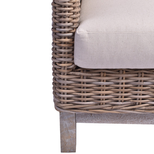 Chartwell Home Grey Washed Sheffield Rattan Armchair Temple & ster
