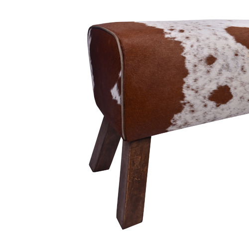 Astrid Cow Hide & Mango Wood Bench