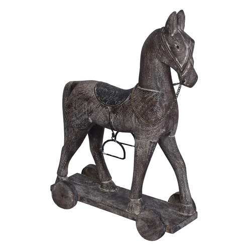 Chartwell Home 42cm Astrid Rolling Horse Ornament | Temple & Webster