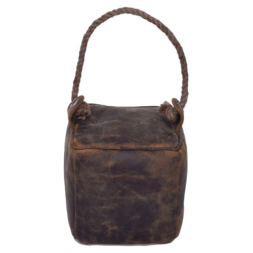 Tan Astrid Square Leather Door Stop