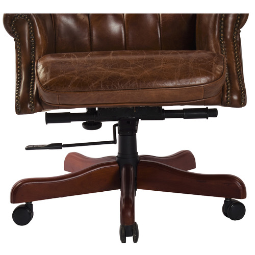 Dark Brown Galena Leather Armchair