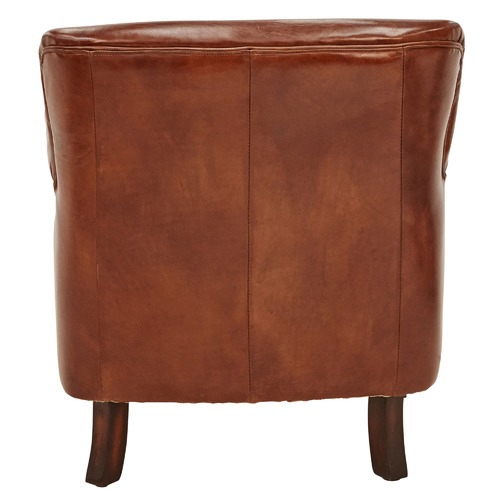 Dark Brown Helia Leather Armchair