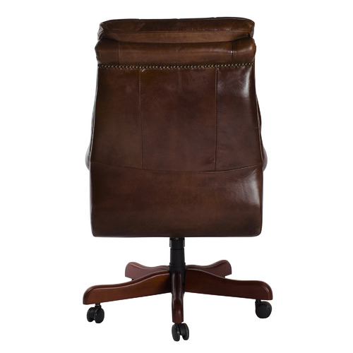 Dark Brown Galena Leather Armchair