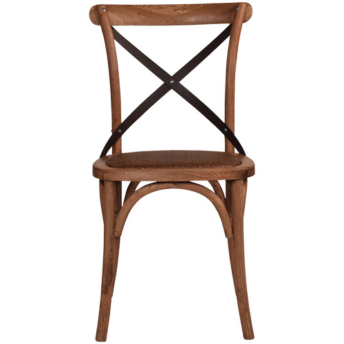 Chartwell Home Cross Back Oak Wood Dining Chairs Temple & ster