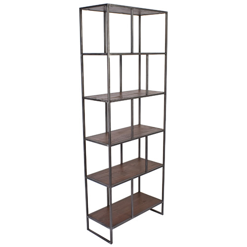 Chartwell Home Karenna 6 Tier Reclaimed, Reclaimed Wood Shelving Unit