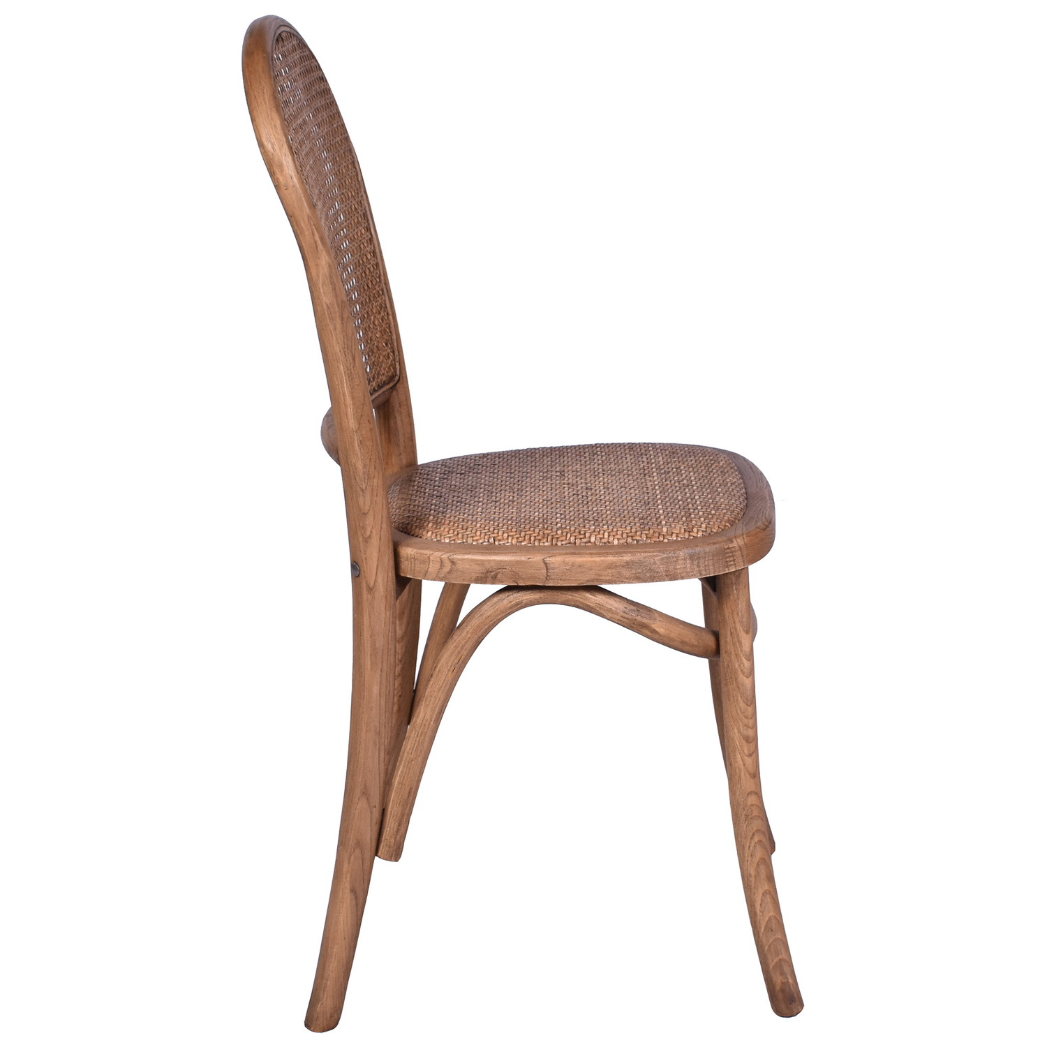 Lynden Oak Wood & Rattan Dining Chair