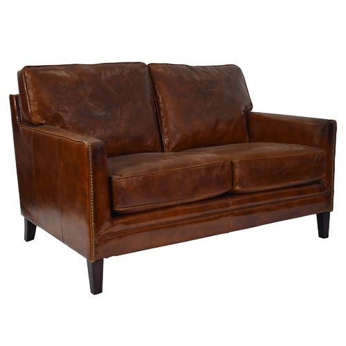 Vickers 2 Seater Leather Sofa
