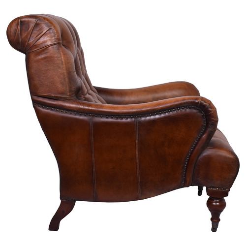 Chartwell Home Tiarna Leather Armchair | Temple & Webster