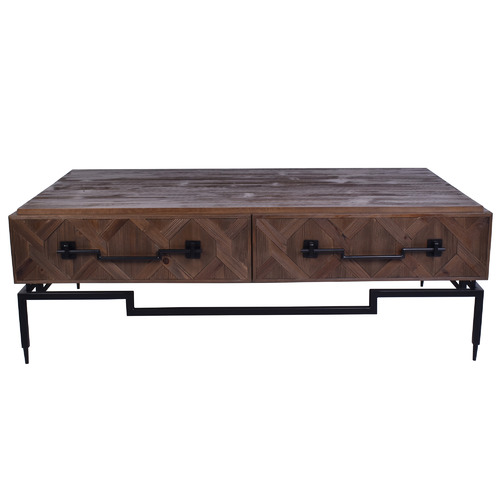Wormald Fir Wood & Metal Coffee Table