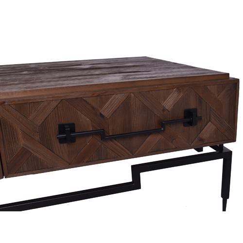 Wormald Fir Wood & Metal Coffee Table