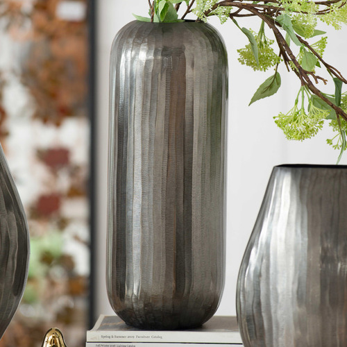 Layered Chisel Aluminium Vase