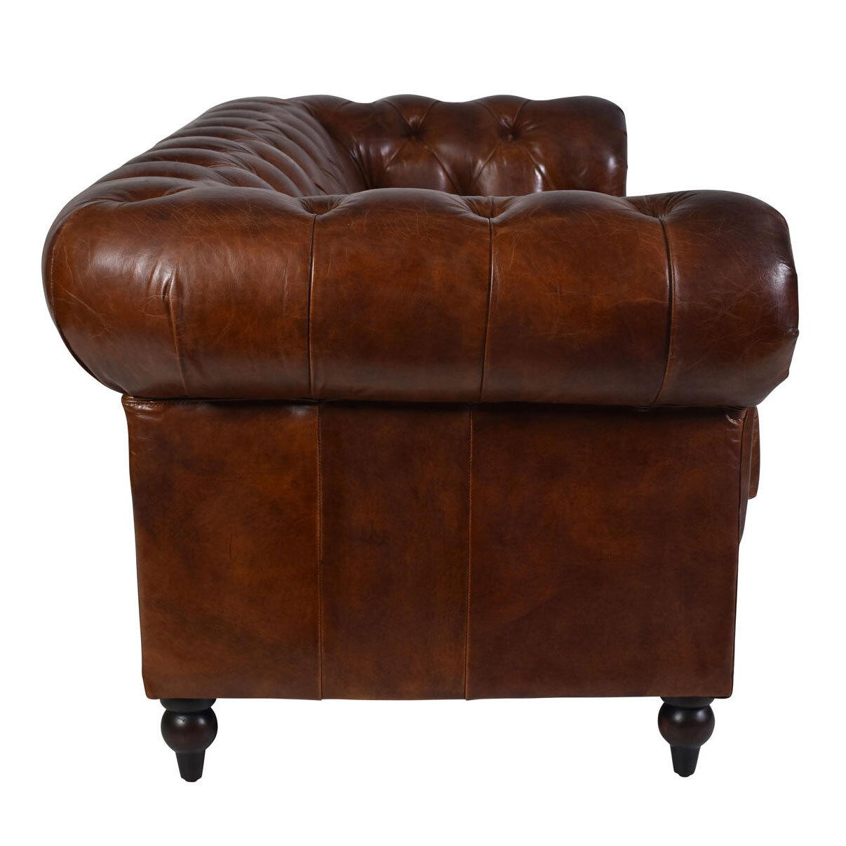 Hendry 3.5 Seater Aged Leather Sofa