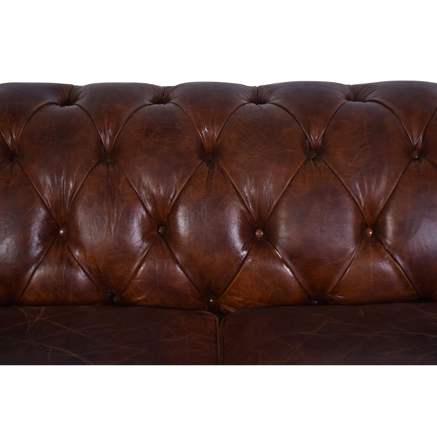 Hendry 3.5 Seater Aged Leather Sofa