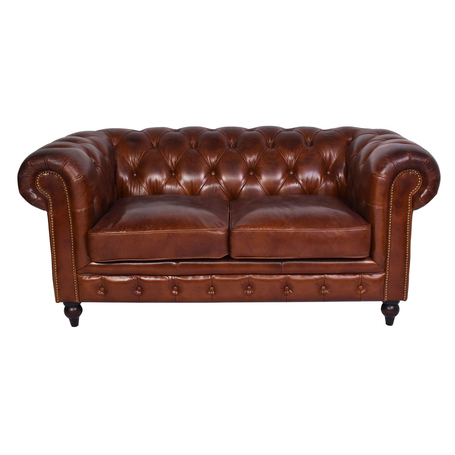 Hendry 2.5 Seater Aged Leather Sofa