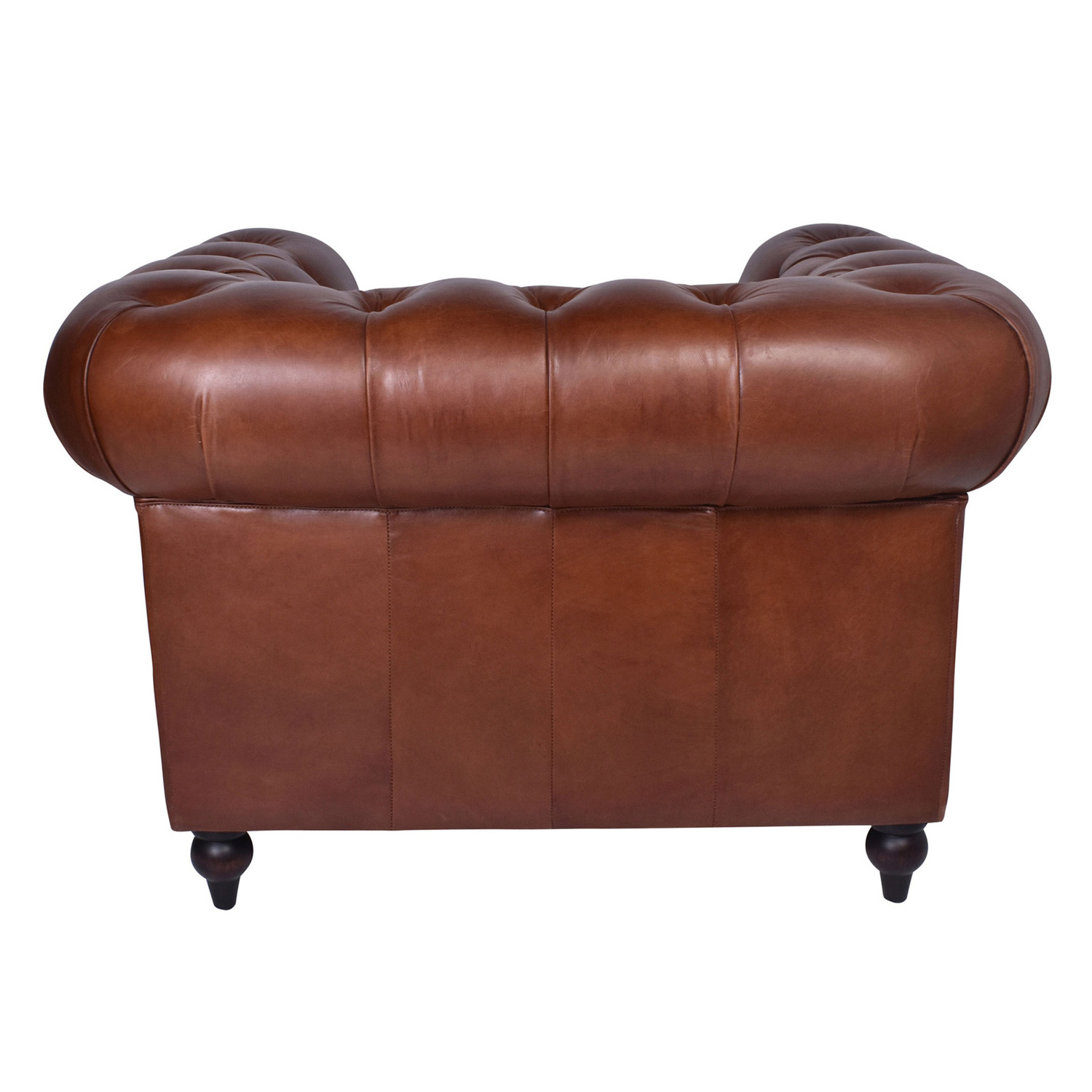 Clara Aged Cowhide Leather Armchair