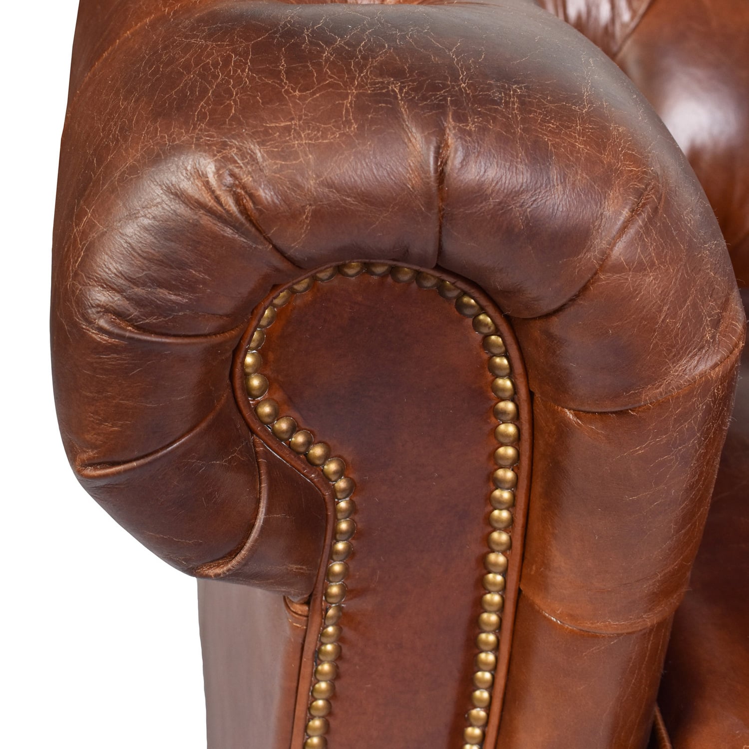 Hendry 2.5 Seater Aged Leather Sofa