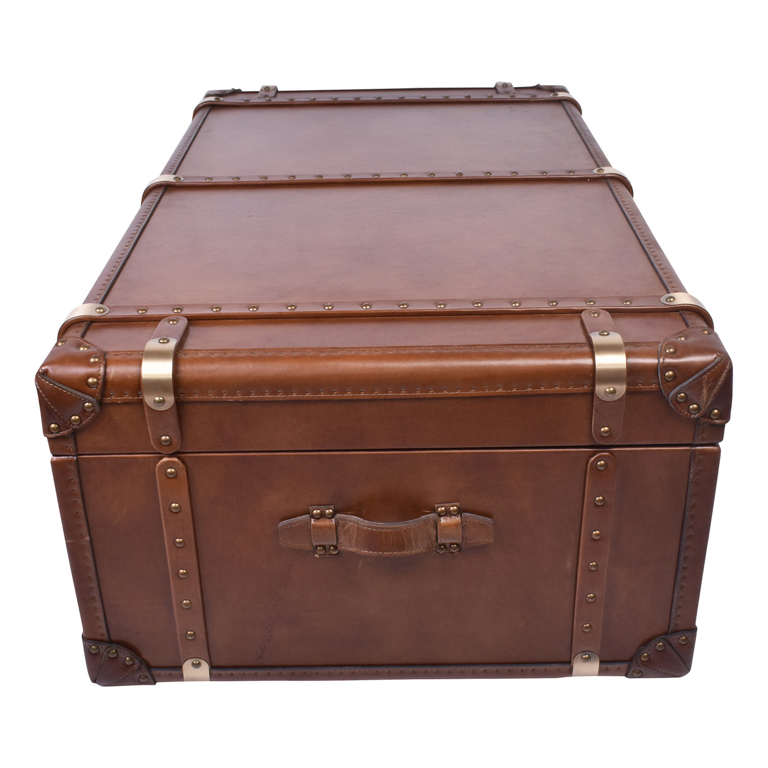 Aleksi Aged Cowhide Leather Coffee Table