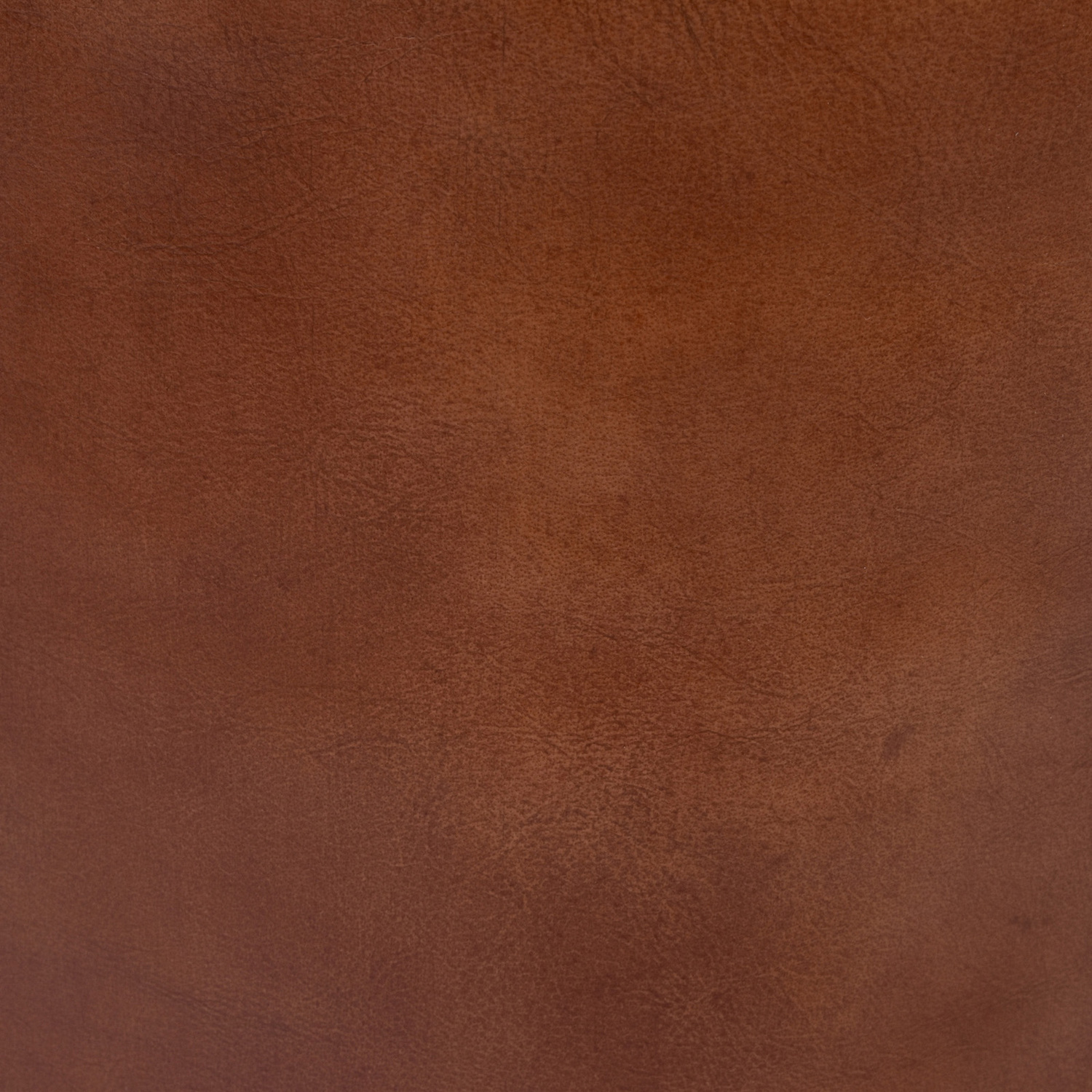 Tan Travie Round Leather Ottoman