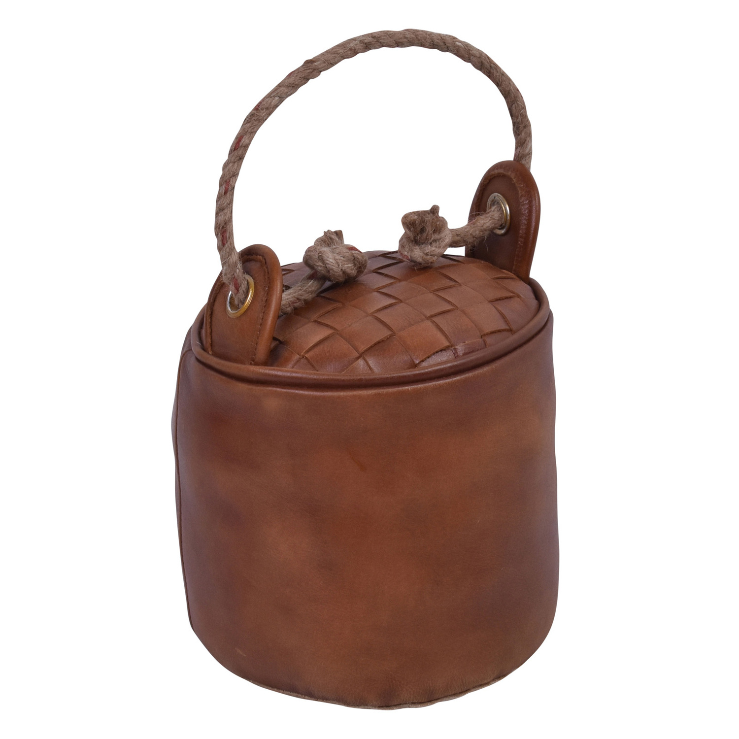 Tan Travie Leather Round Door Stop