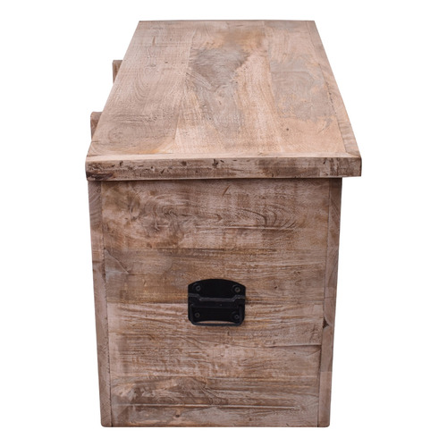 Travie Carved Fruitwood Storage Box