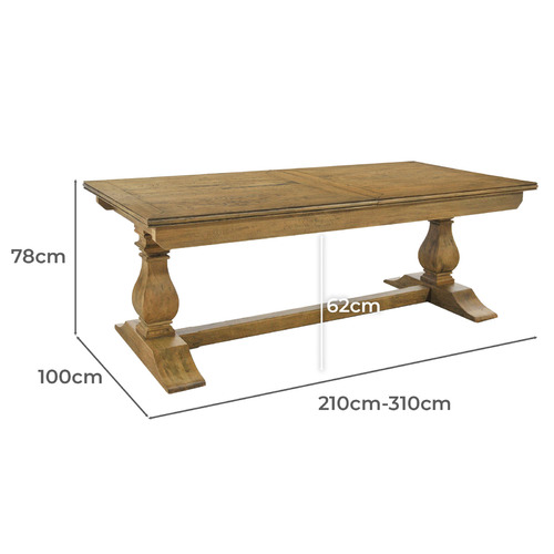 Rosemar Extendable Fruitwood Dining Table
