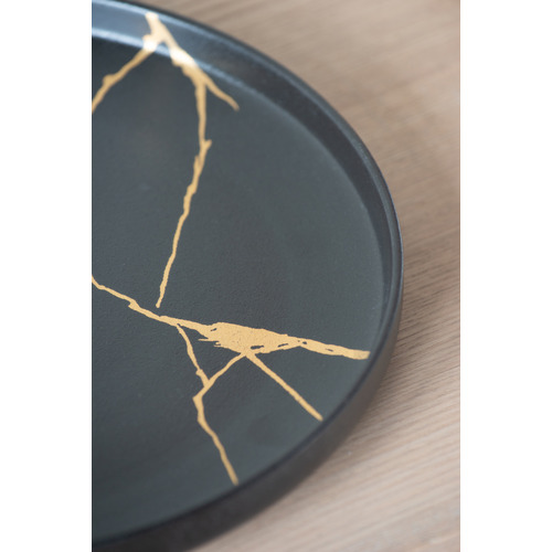 Black Lerew 26.5cm Porcelain Plate