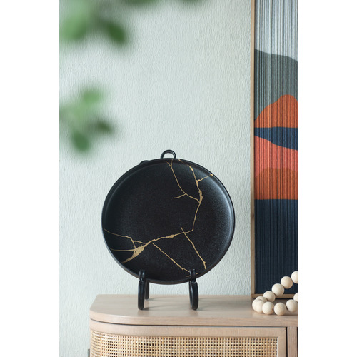 Black Lerew 26.5cm Porcelain Plate