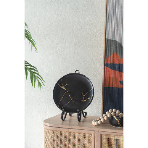 Black Lerew 26.5cm Porcelain Plate