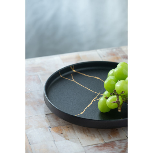 Black Lerew 21cm Porcelain Plate