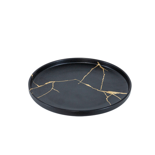 Black Lerew 26.5cm Porcelain Plate