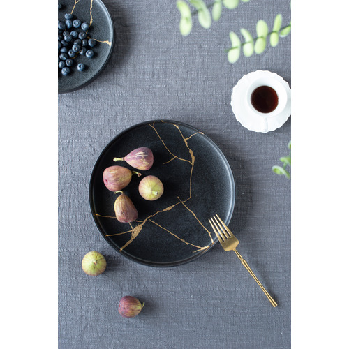 Black Lerew 26.5cm Porcelain Plate
