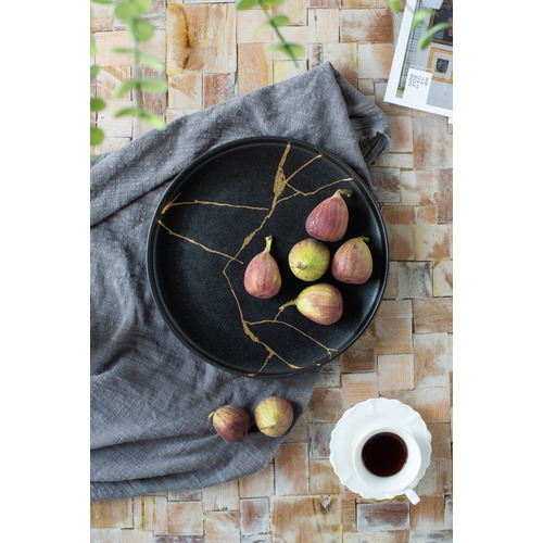 Black Lerew 26.5cm Porcelain Plate