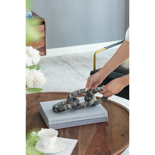 Grey Marble Chain Ornament