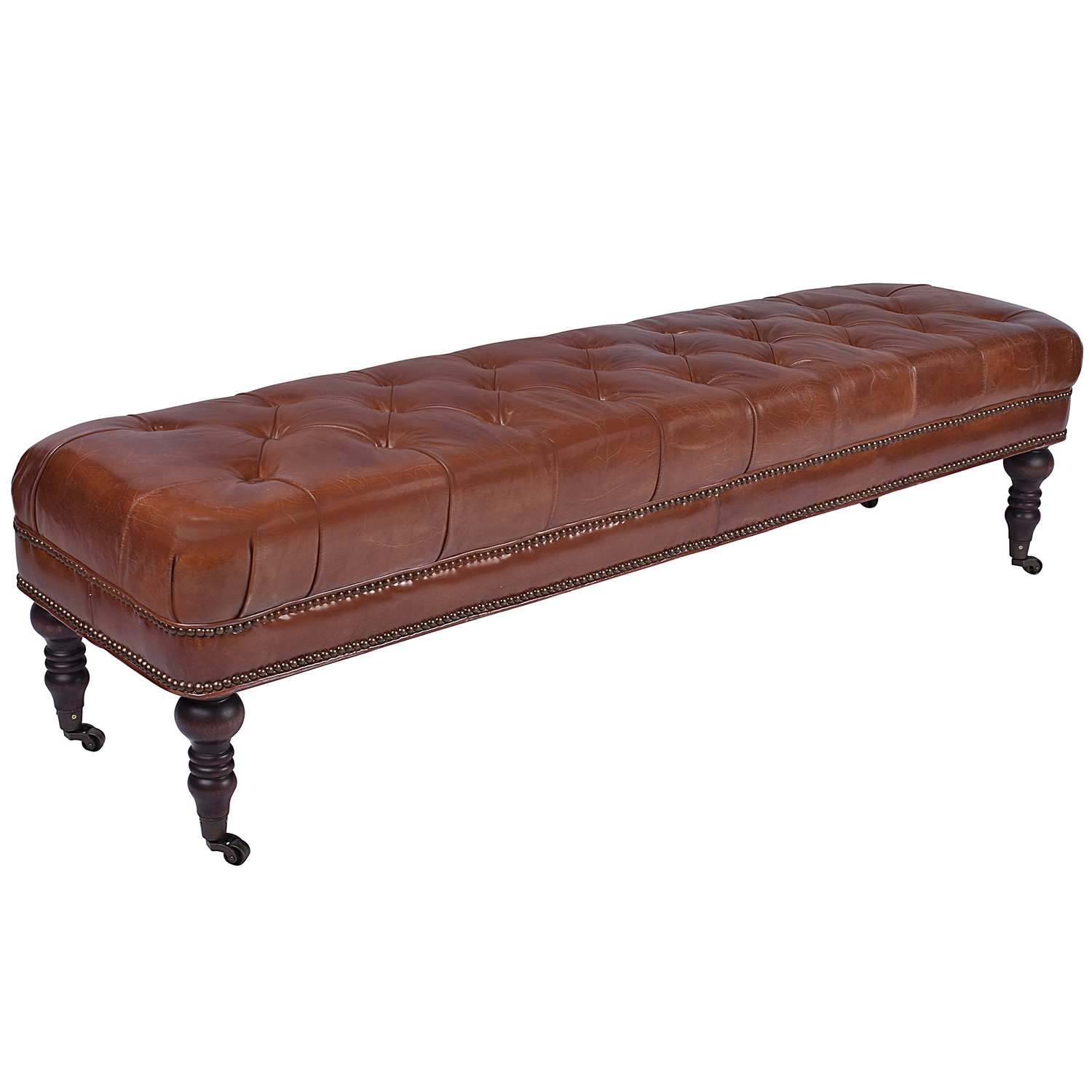 Remiel-Aged-3-Seater-Cowhide-Bench