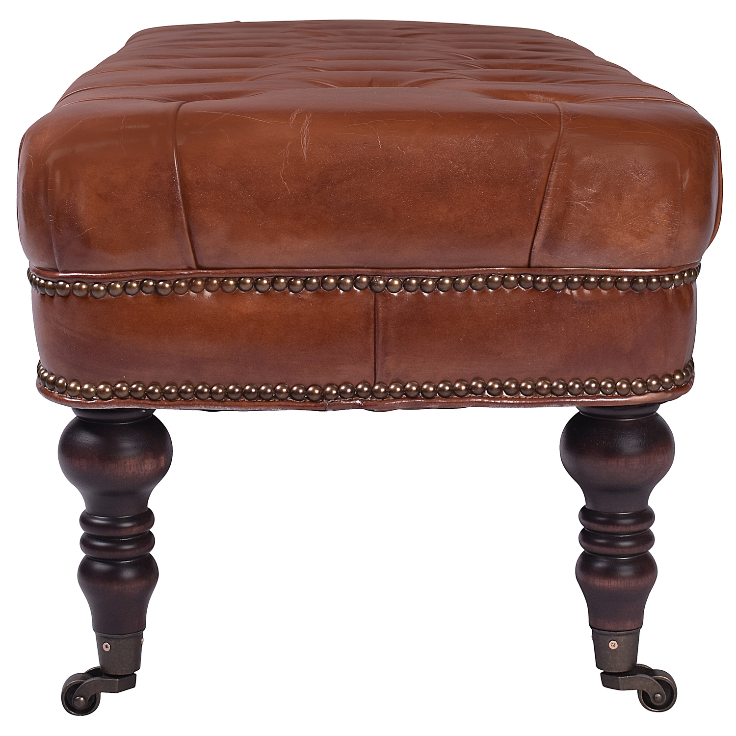 Remiel-Aged-3-Seater-Cowhide-Bench