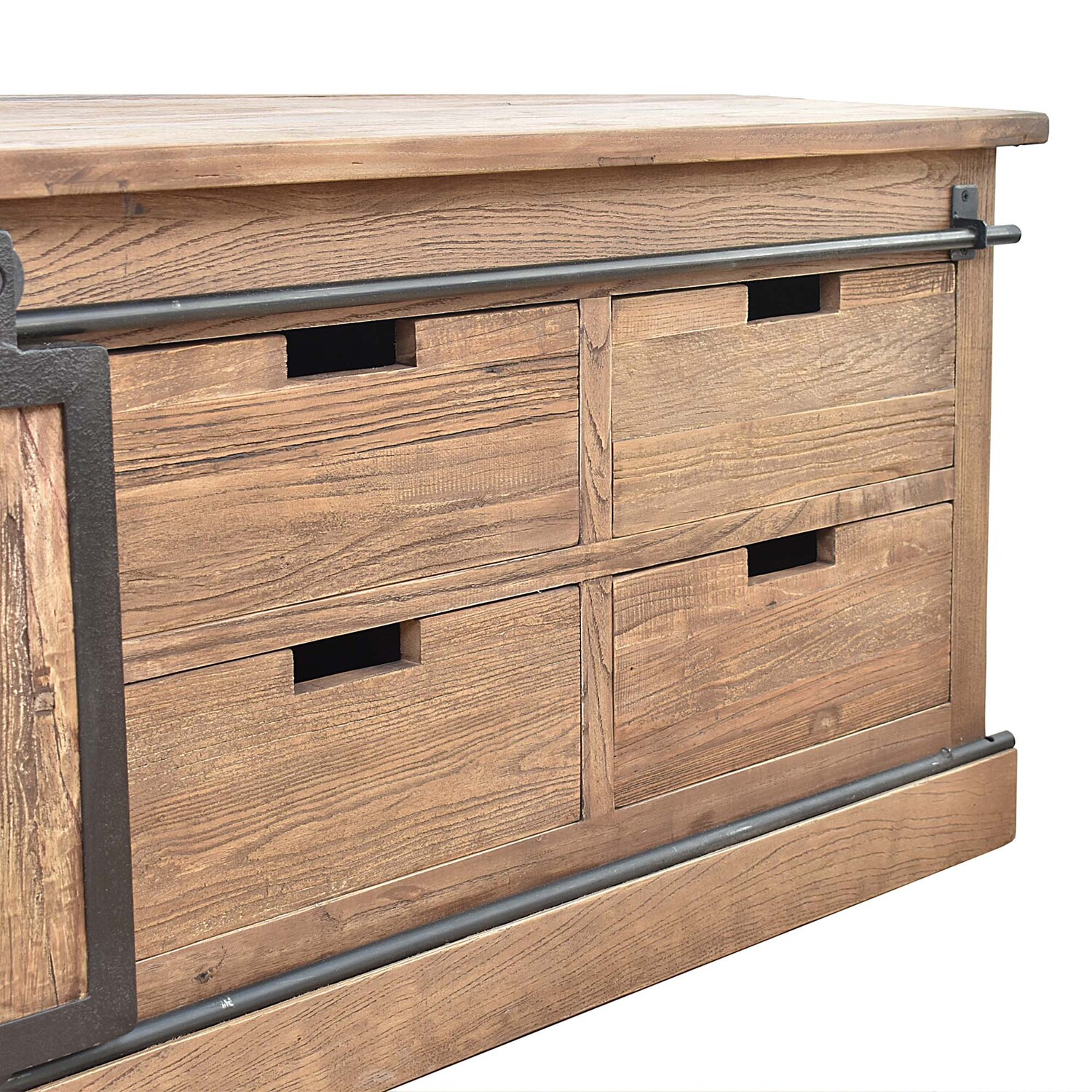 61cm Houttum Elm Wood Entertainment Unit