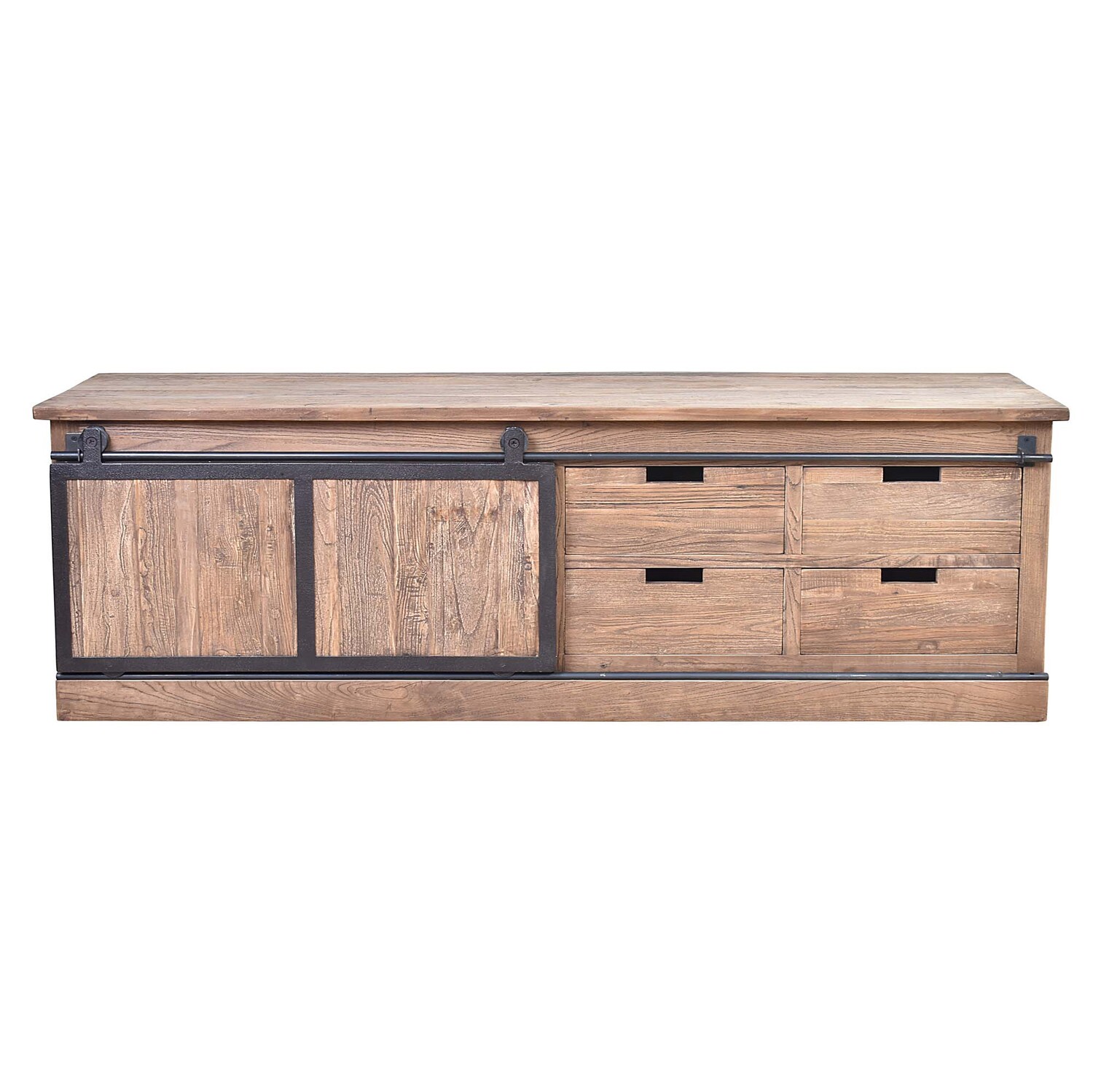61cm Houttum Elm Wood Entertainment Unit