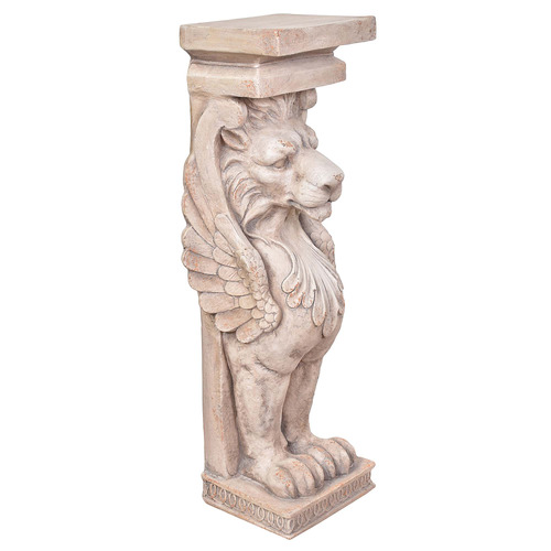 Claesson Lion Pillar Garden Statue