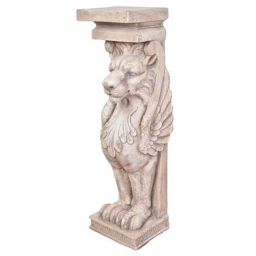 Claesson Lion Pillar Garden Statue
