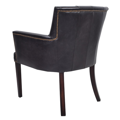 Chartwell Home Algernon Leather Occasional Chair | Temple & Webster