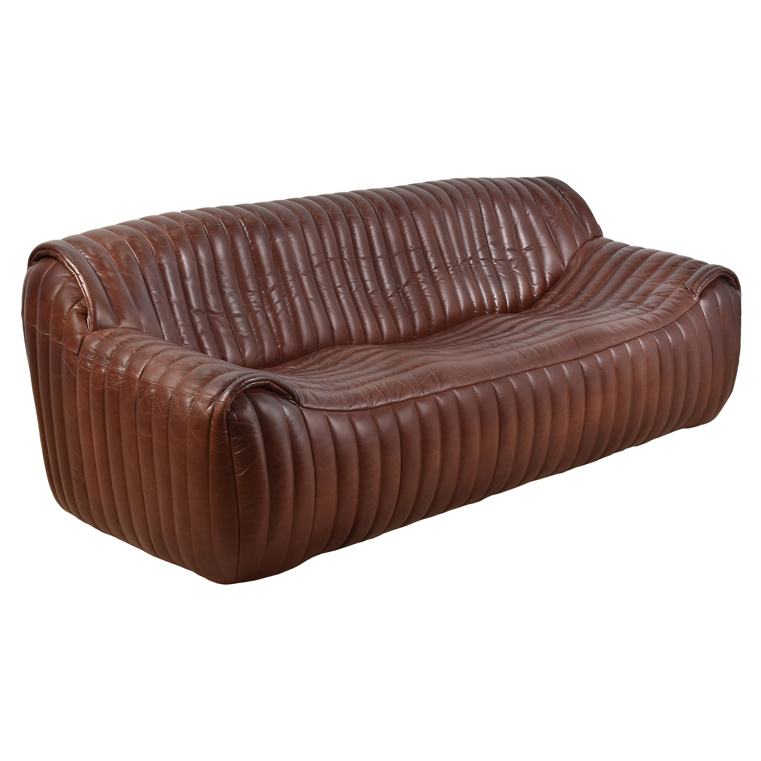 Chesterfield Lucas Aged Cowhide Leather Sofa