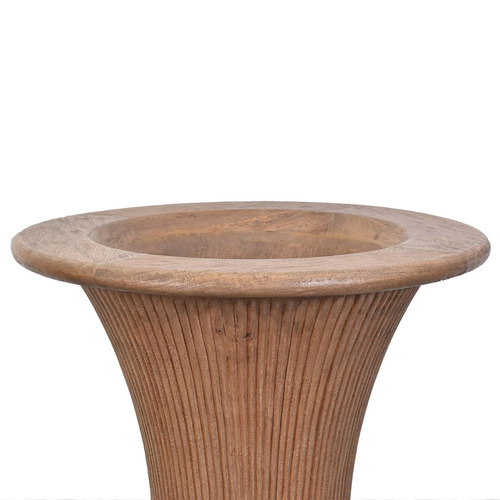 2 Piece Reeded Baluster Vase & Plinth Set