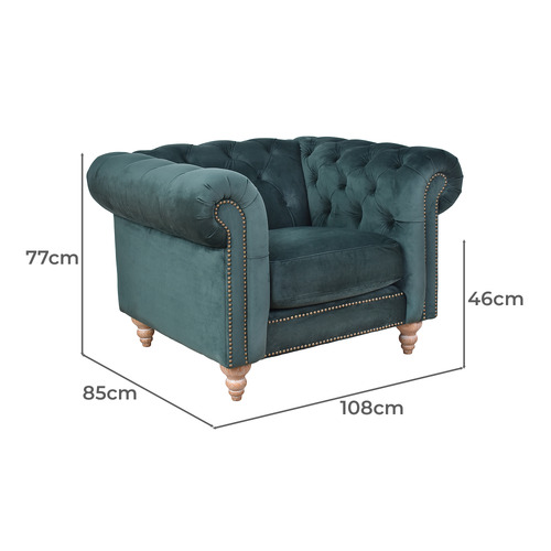 Chesterfield Victoria Velvet Armchair