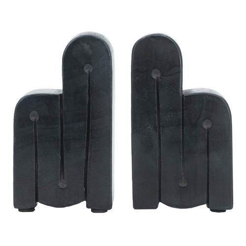 Black Montoya Marble Bookends