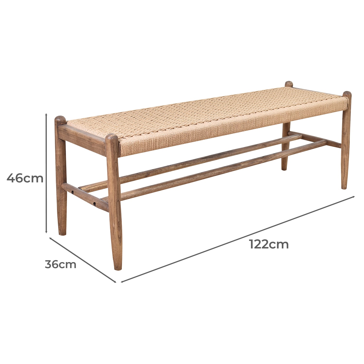 Blackwell Oak Wood Dining Bench