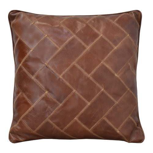 Raees Leather & Linen Cushion