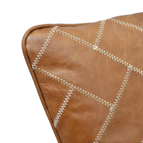 Raees Leather & Linen Cushion
