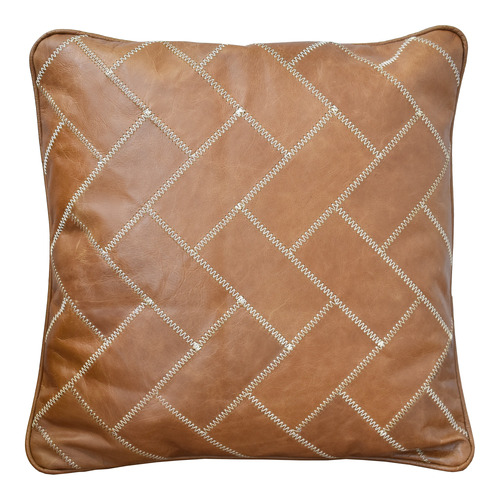 Raees Leather & Linen Cushion